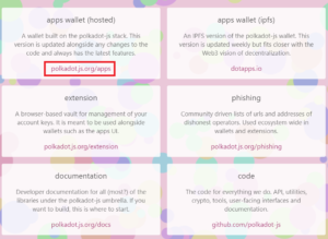 Dot js extension apps wallet
