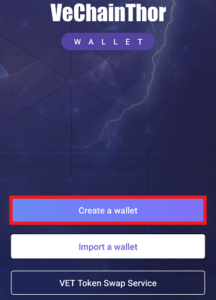 How to create new VechainThor Vet Mobile Wallet