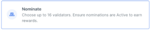 Nominate Validators For Polkadot
