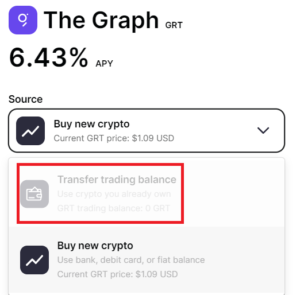 desktop gemini grt trading balance