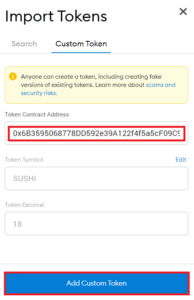 desktop metamask custom token