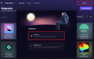 graph connect metamask