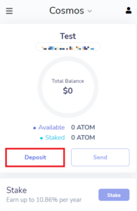 keplr deposit