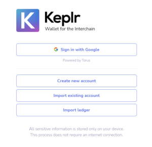 keplr sign in