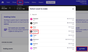 kraken atom earn stake