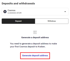 kraken generate deposit