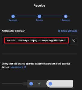 ledger cosmos address