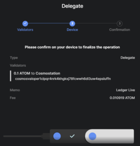 ledger cosmos confirm