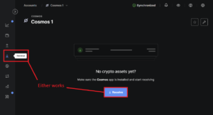 ledger cosmos receive