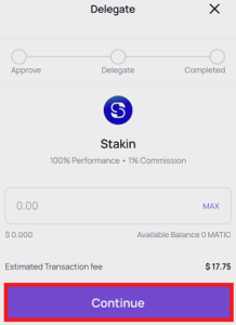 mobile polygon network stake amount