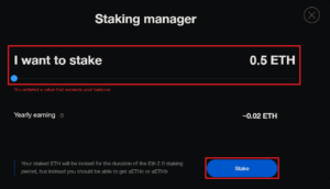 stakefi eth stake amount