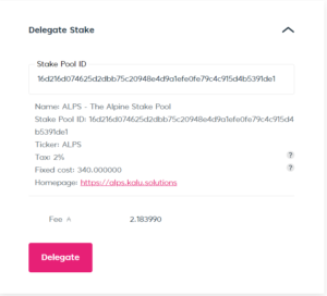 How to Delegate Stake on AdaLite