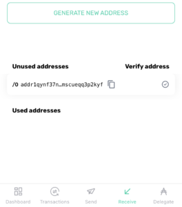 How to receive and transfer ada on Yoroi mobile