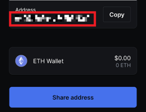 mobile coinbase address