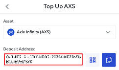 Axie mobile axs address