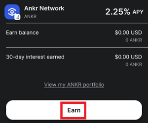 mobile gemini ankr earn