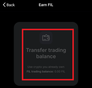 mobile gemini fil trading balance