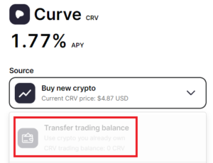 desktop gemini crv trading balance