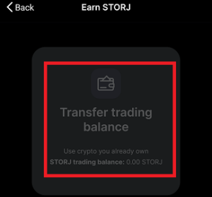 mobile gemini storj trading balance