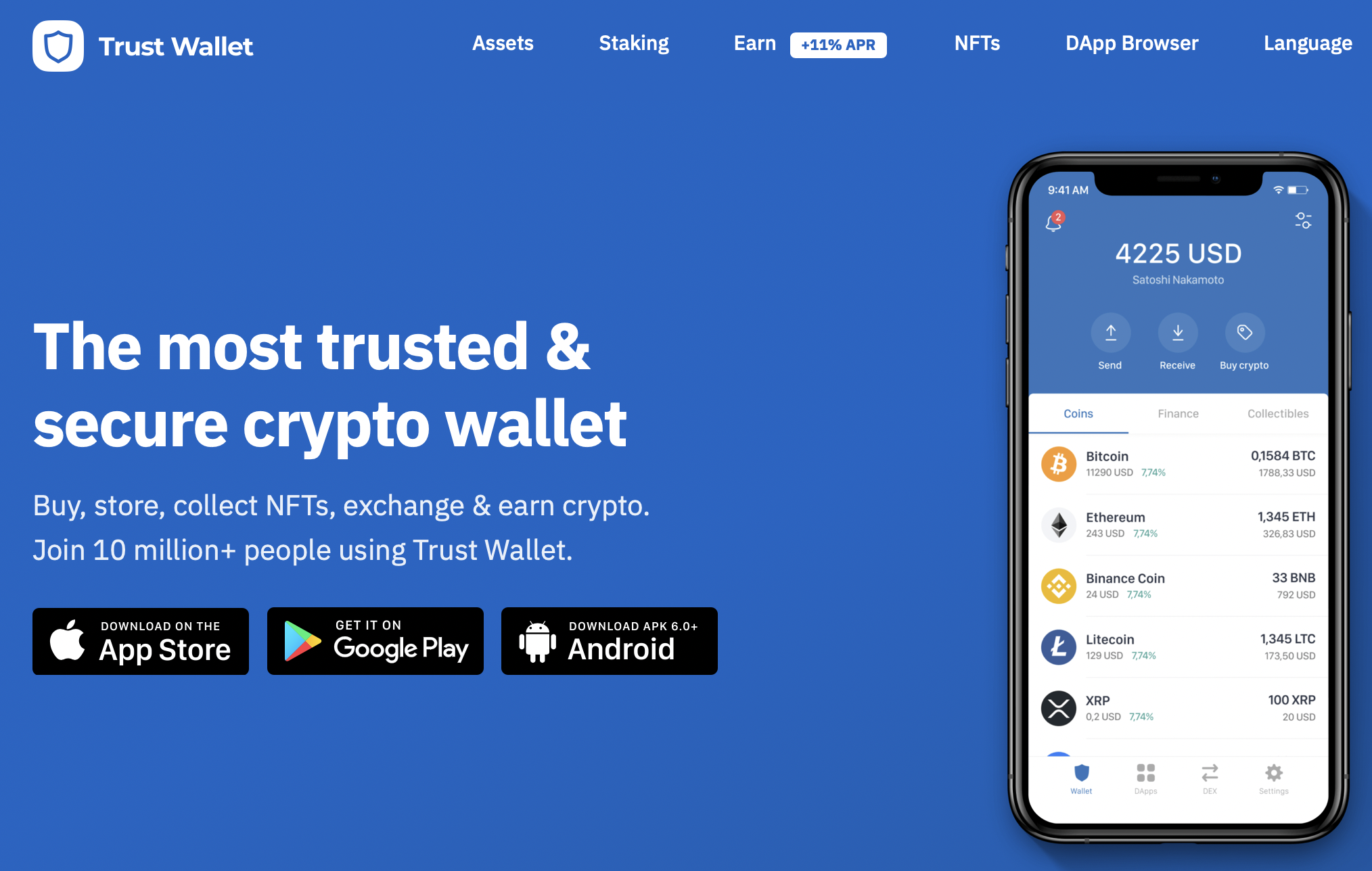 staking crypto trust wallet