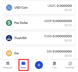 mobile nexo wallet