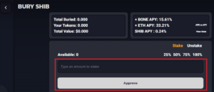 shibaswap stake amount