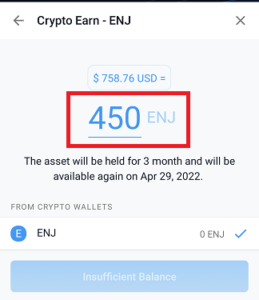 crypto.com enj stake amount