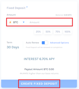 vauld fixed deposit amount